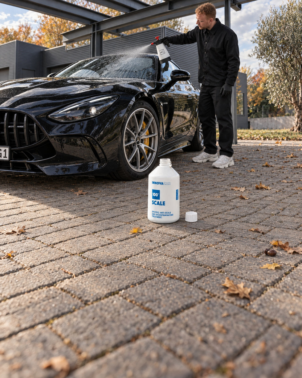 Detailing1 Hero: Watervlekverwijderaar — kalkvlekken van de voorruit verwijderen (mobiel)