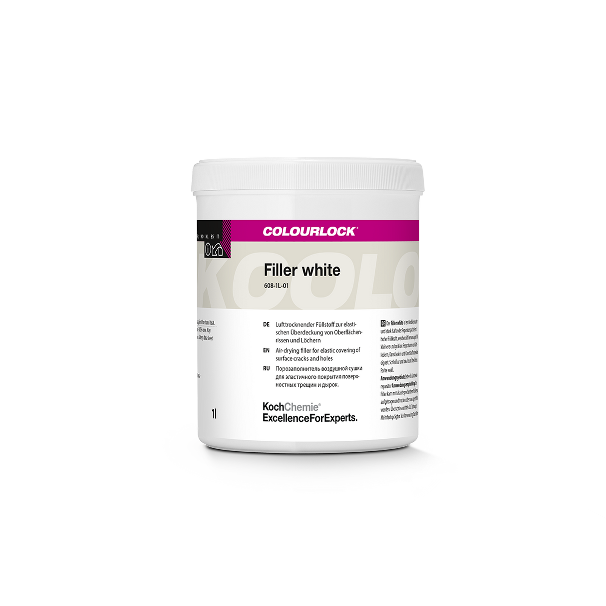 COLOURLOCK "Filler" (White) Lufttrocknender Füllstoff zur elastischen Überdeckung von Oberflächenrissen und Löchern