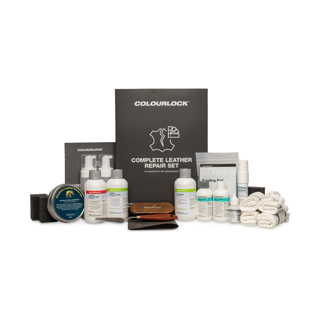 COLOURLOCK "Leather Care Sets" (Fiat) — Pflege & Reparatur Sets für Fiat — Complete Repair Set