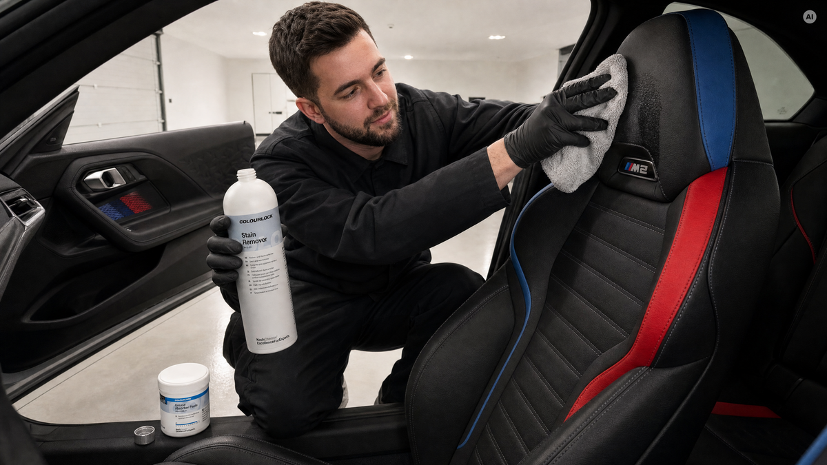 Removing stains from leather — COLOURLOCK