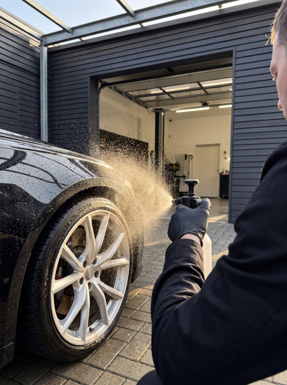 Koch-Chemie Fe Anwendung: Niederdruck-Sprühen auf vorgenässte Felge