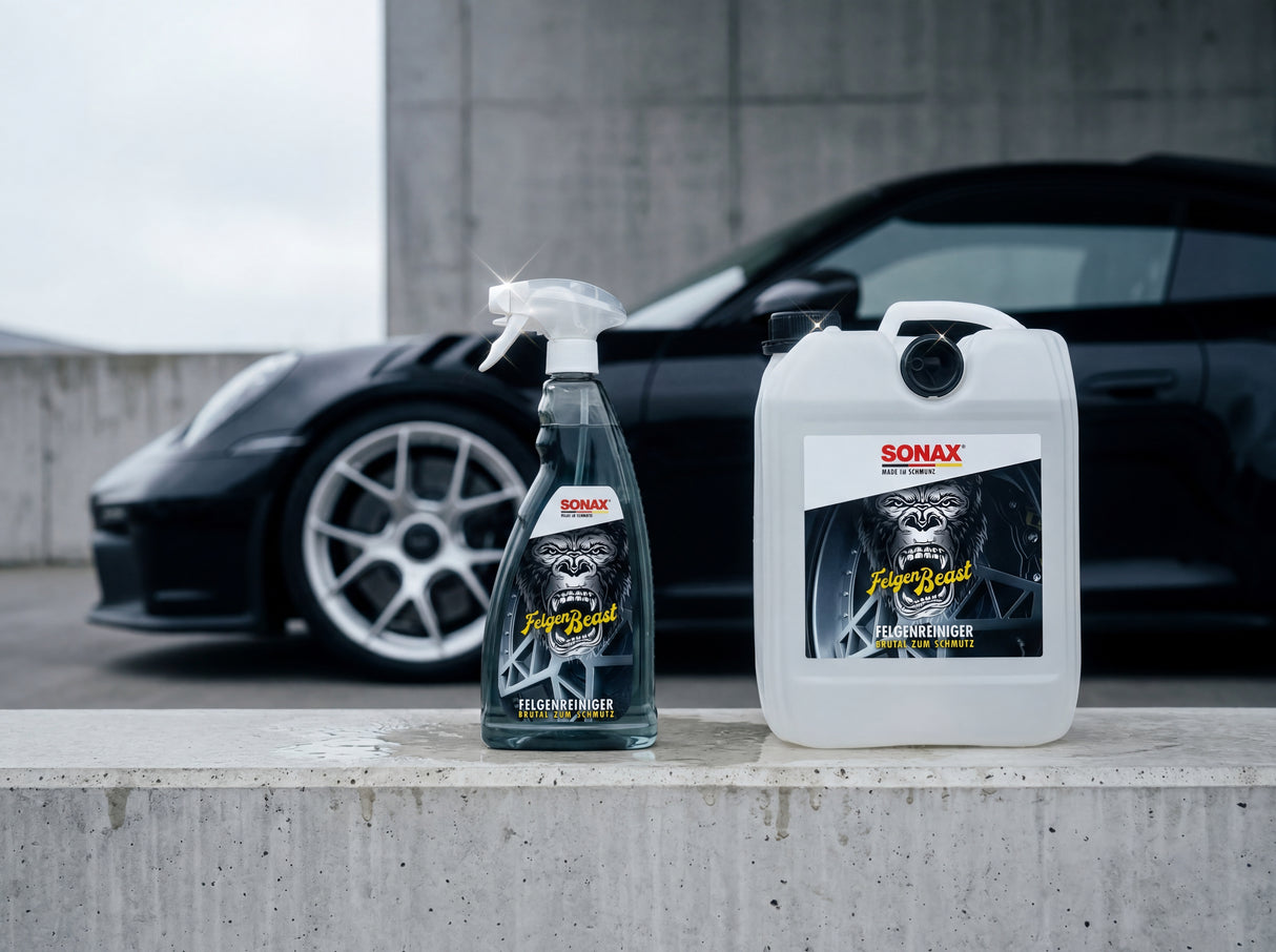 SONAX FelgenBeast 1L Sprühflasche und 5L Kanister Detailing1