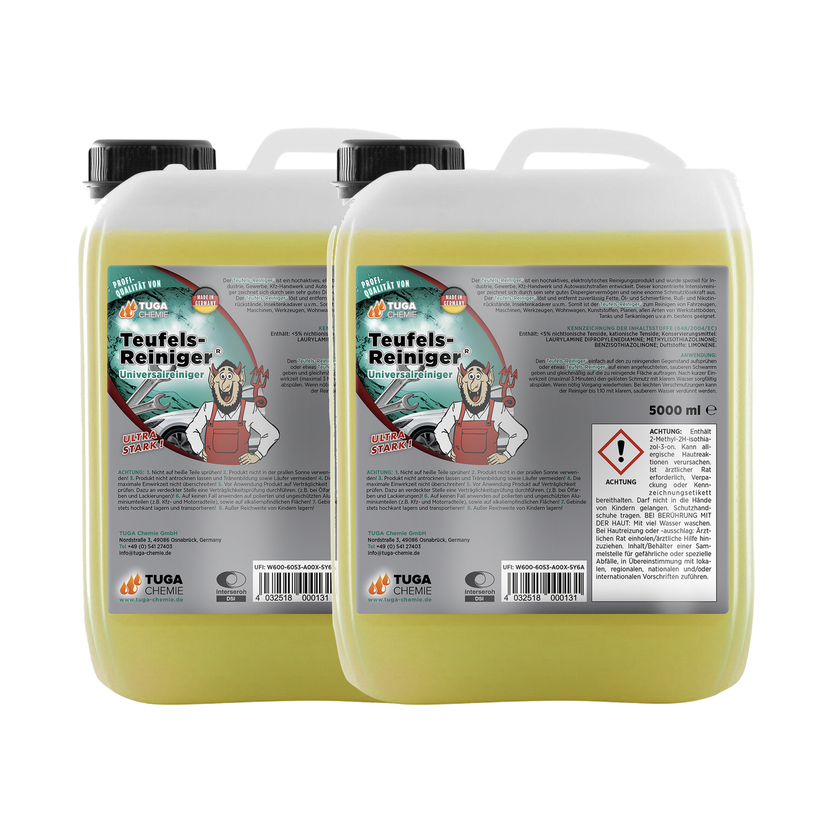 Detailing1 TUGA Chemie Teufels-Reiniger® Universalreiniger — 2× 5 Liter Vorteilsset